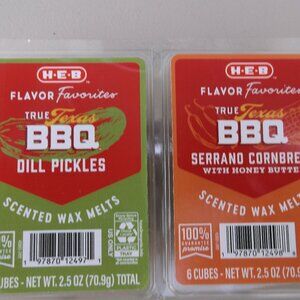 HEB Wax Melts, True Texas BBQ Scents, 10-Pack with Tray, Bonus Recipe Cards